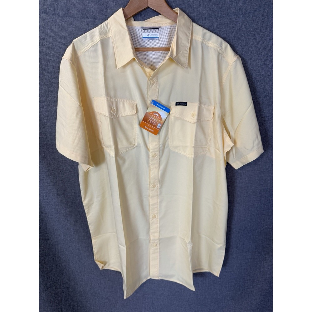 Columbia Mens Utilizer II Short Sleeve Shirt Yellow XL AM9136-714 NWT
